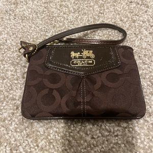 Brown Coach Wristlet